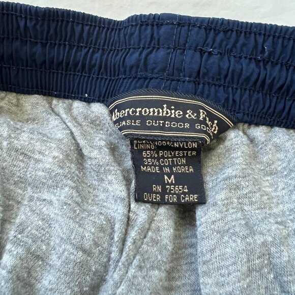 Abercrombie & Fitch Navy Blue & Yellow Warmup Pants - Picture 6 of 6